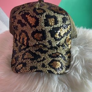Sequin Leopard Hat